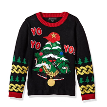 PK1831HX Boy&#39;s Christmas Sweater Árbol de Navidad